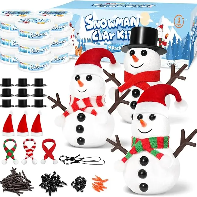 9件套雪人手工制作套装
