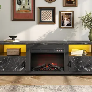 Bestier 71英寸壁炉电视柜