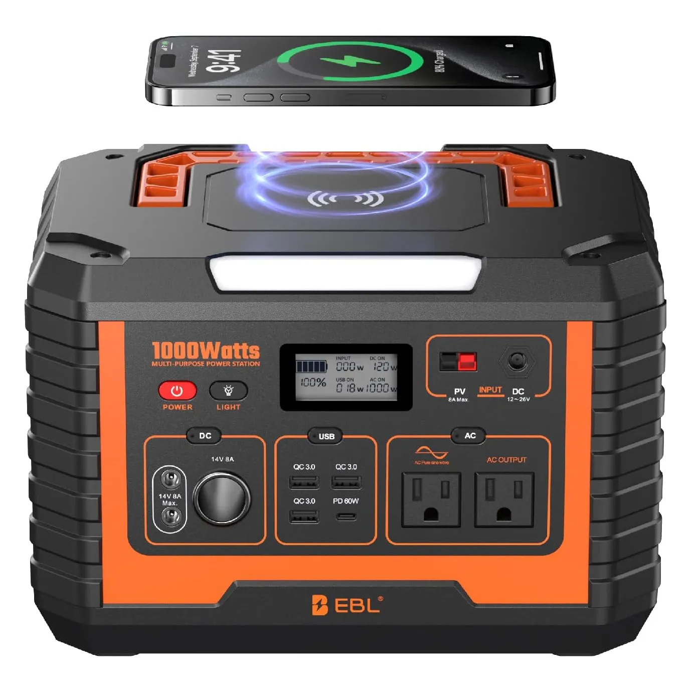 EBL 1000W 便携式电源站