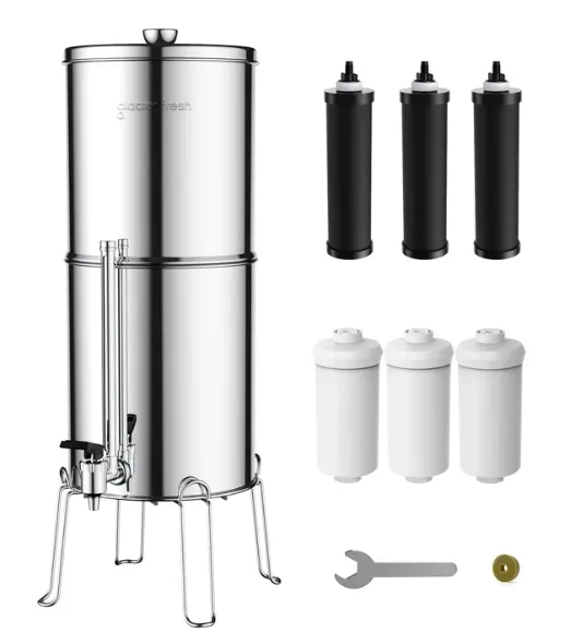 3G不锈钢重力式净水系统+6个滤芯