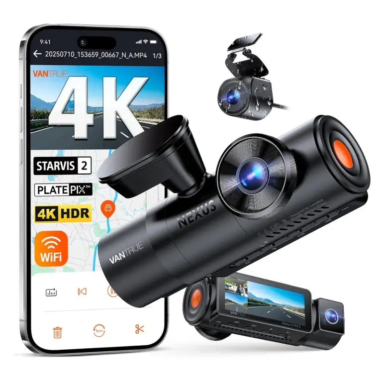 Vantrue N4 Pro S 4K 3 Channel Dash Cam