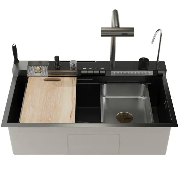 Deervalley 31.5" X 18" Smart Waterfall Kitchen Sink