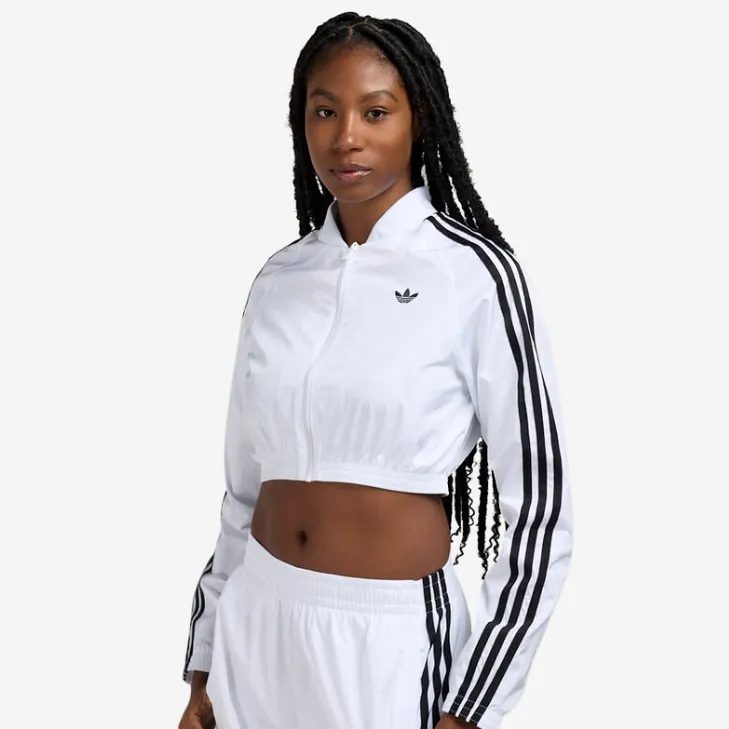 Adidas 阿迪达斯三叶草印花防风短款外套