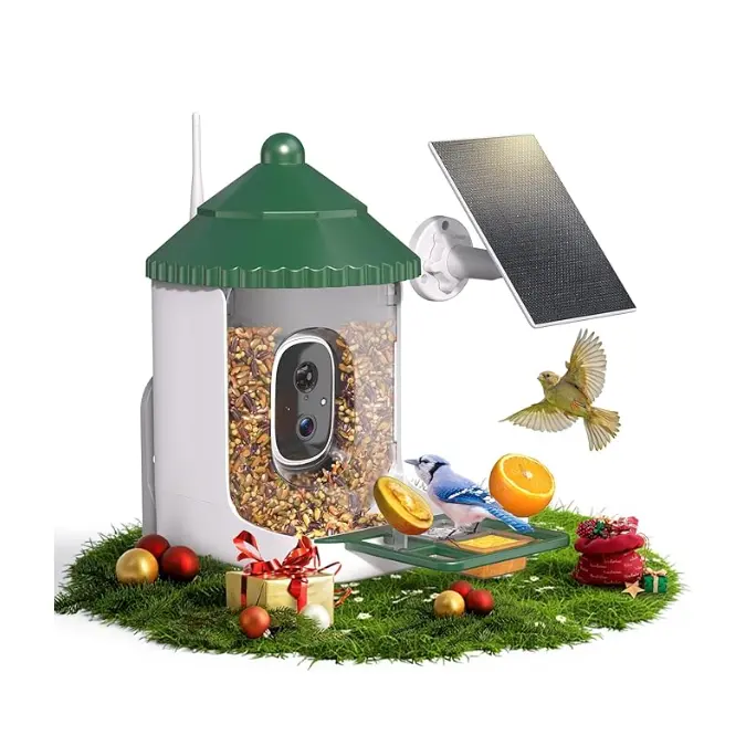 Loatos AI Identify 2K Live Video Smart Bird Feeder with Camera