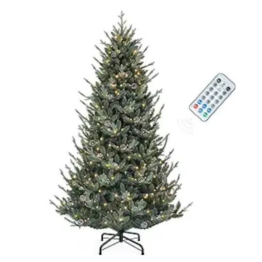 YITAHOME 7.5FT Prelit Blue Christmas Tree with Remote