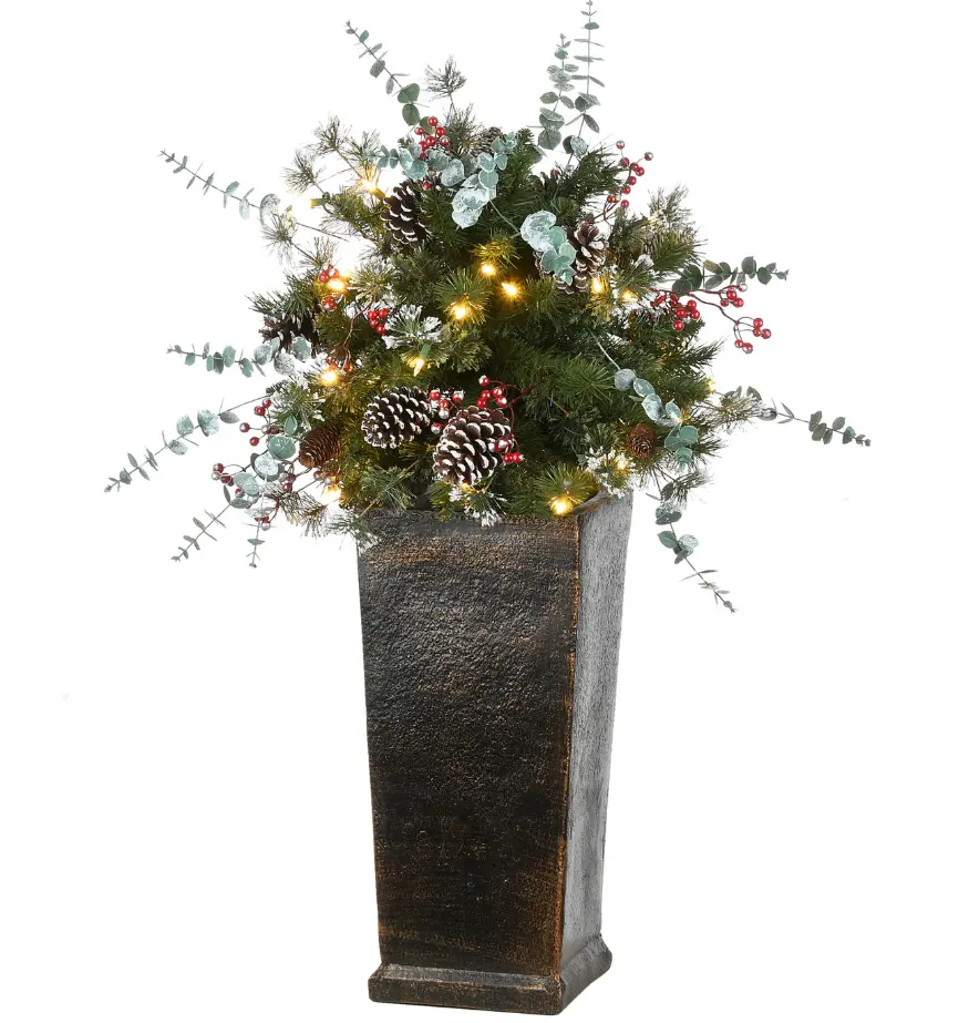 3 ft. Pre-Lit Meadow Basin Tree with LED Lights