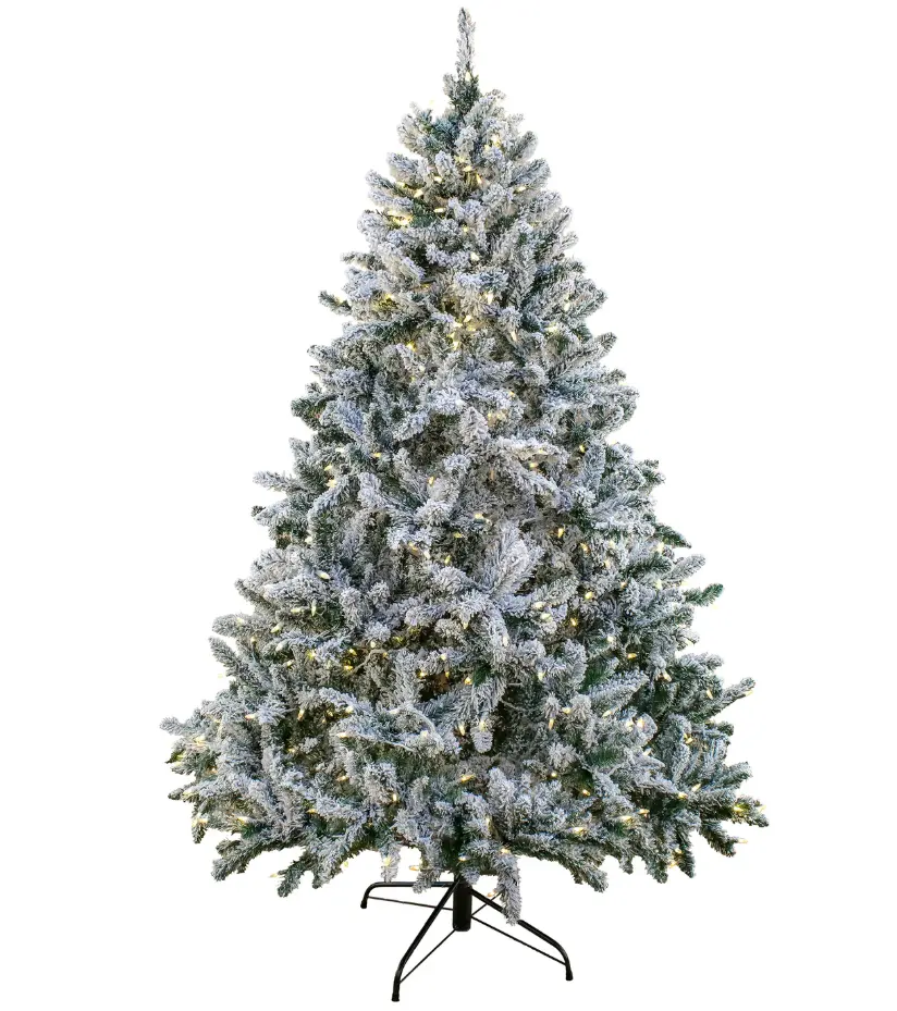 9 ft. Pre-Lit Snowy Hudson Hinged Tree