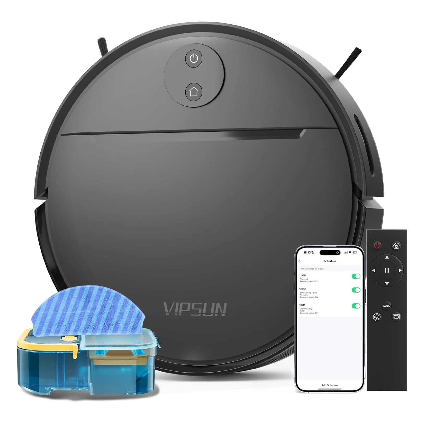 Robot Vacuum and Mop Combo with 4000Pa Suction