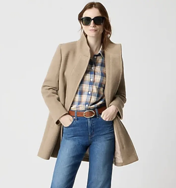 J.CREW 驼色羊毛大衣