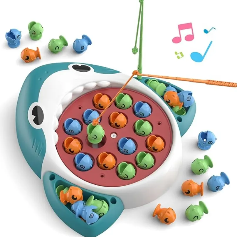 Musical Shark Fishing Toy Set for Kids