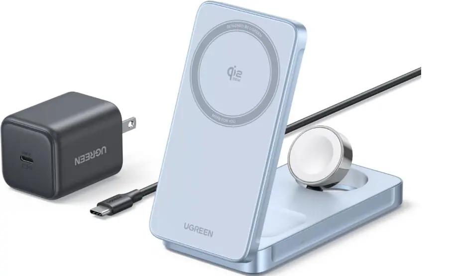 UGREEN 25W MagFlow 三合一折叠式无线充电器
