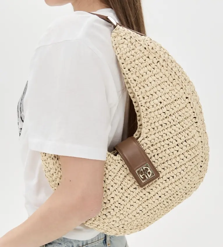 ANINE BING Lou 草编腋下包