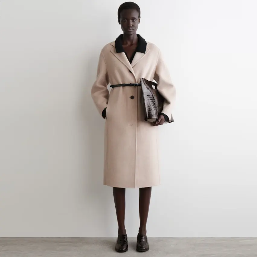 COS 双面羊毛长款大衣