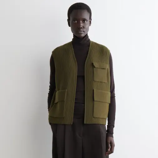 COS 罗纹美利奴羊毛背心