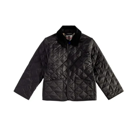 BURBERRY 巴宝莉童款黑色绗缝羽绒服