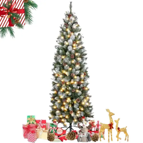 6ft Pencil Slim Artificial Christmas Tree