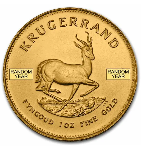 南非1盎司克鲁格金币未流通品（随机年份）