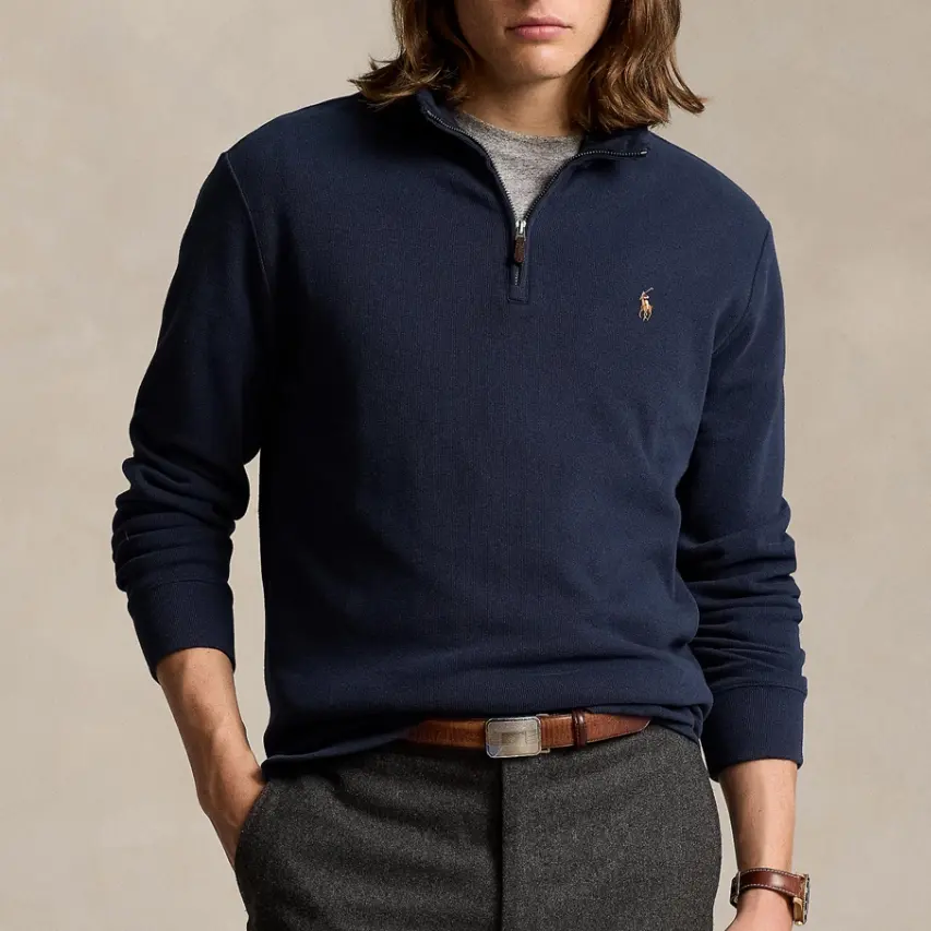 热卖！Polo Ralph Lauren 拉夫劳伦 Estate Rib 拉链套头卫衣