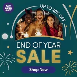 GiftCards.com: 15% OFF Select Gift Cards