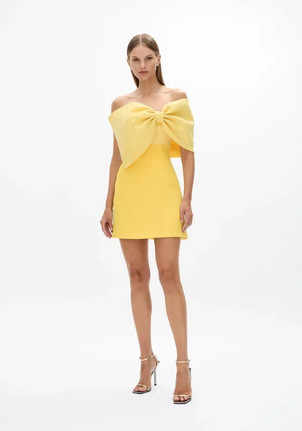 Kace 蝴蝶结迷你连衣裙