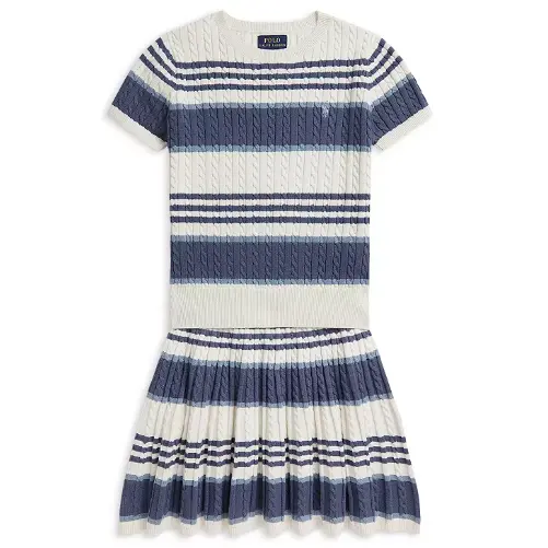 返$25礼卡！Polo Ralph Lauren 拉夫劳伦大童款绞花针织套装