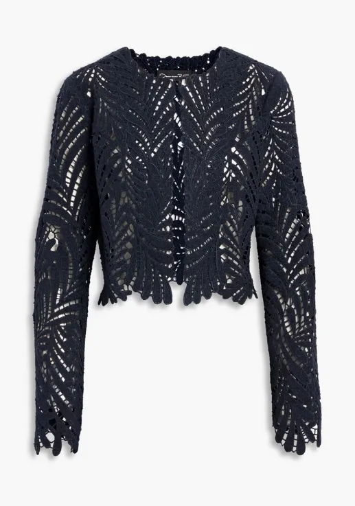 OSCAR DE LA RENTA 羊毛粗花呢镂空上衣