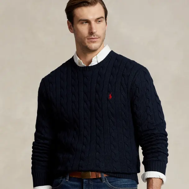 Polo Ralph Lauren 拉夫劳伦大尺码男士绞花针织毛衣