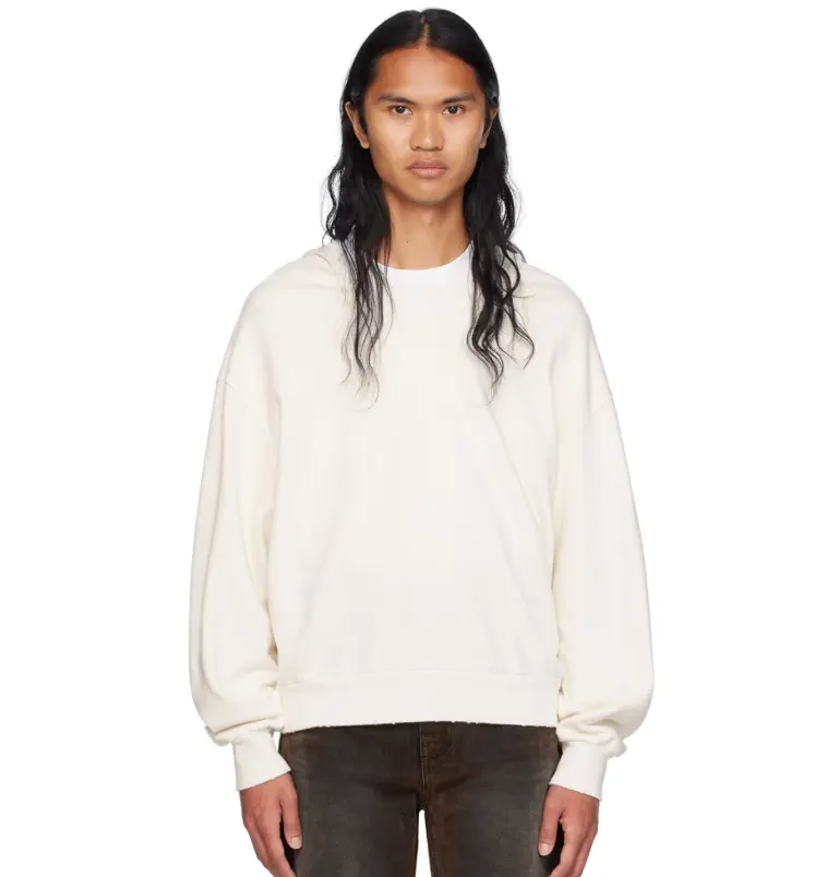 We11done 白色 Wide Neck 连帽衫