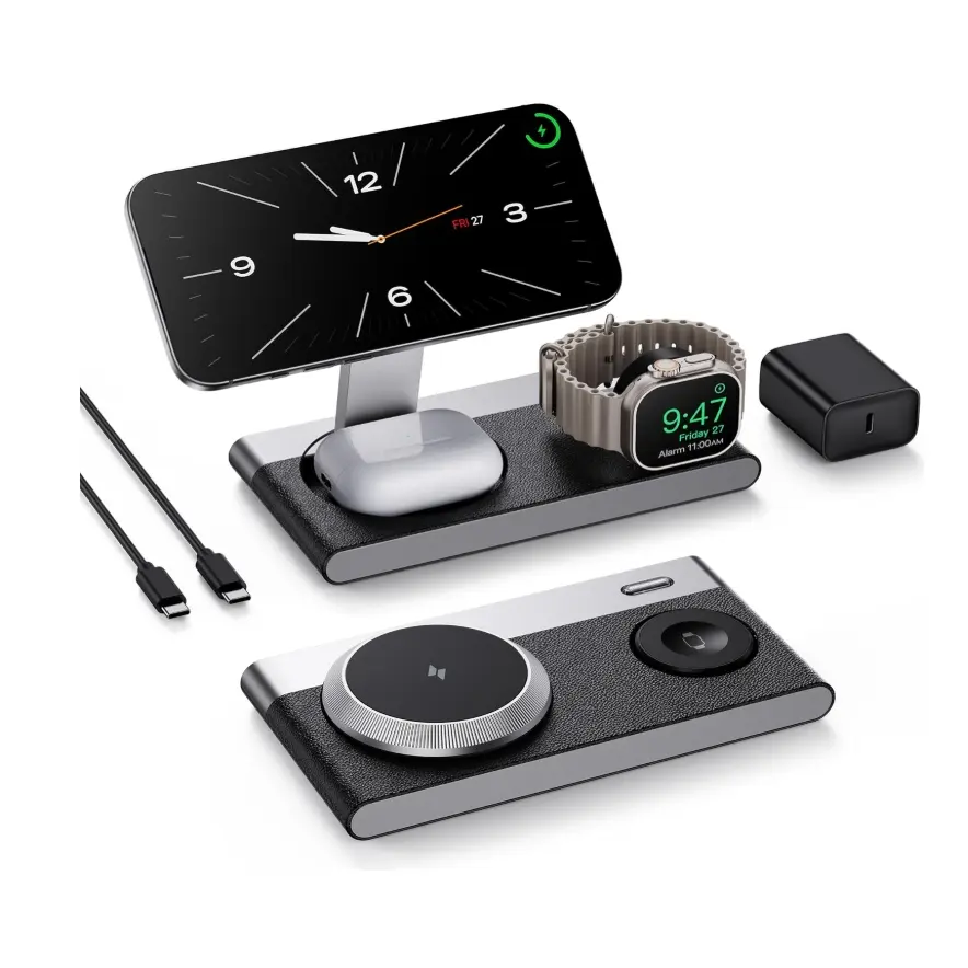 Mukiya 可折叠三合一磁吸无线充电底座