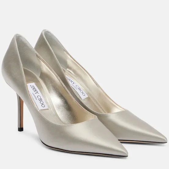 JIMMY CHOO Love 85 银色高跟鞋