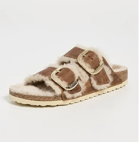 Birkenstock Arizona Big Buckle 毛绒拖鞋