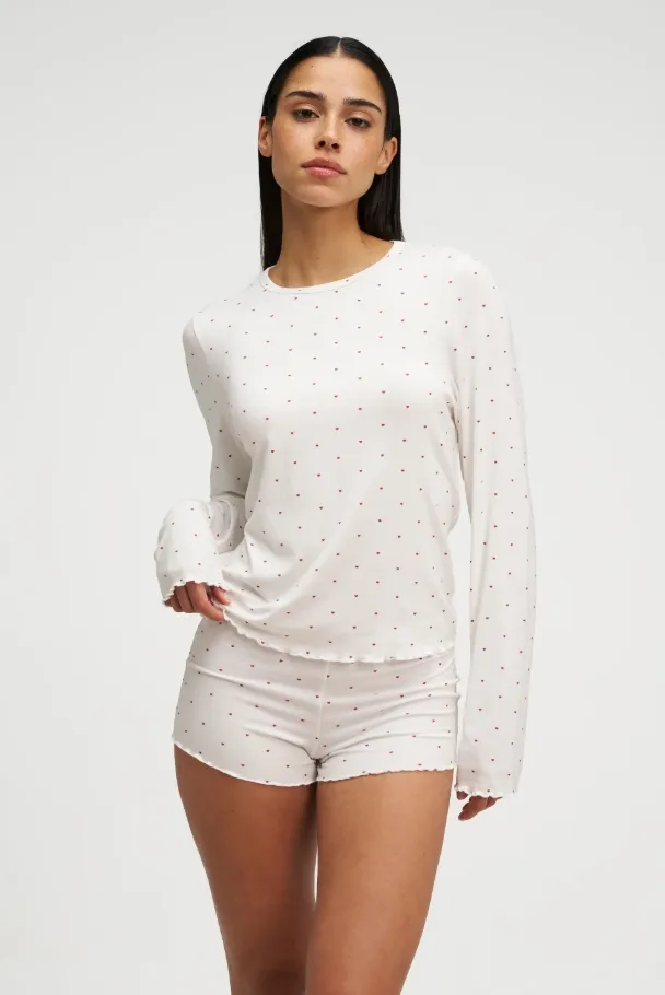 长袖短裤纯棉睡衣套装