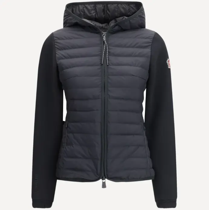 MONCLER GRENOBLE 黑色连帽羽绒服