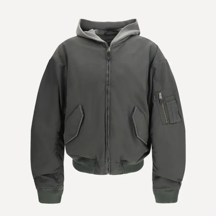 BALENCIAGA 巴黎世家连帽飞行员夹克外套