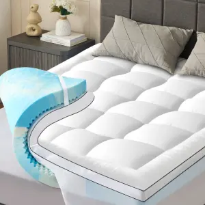 NicePlus KING Dual Layer 4 In 2 IN 1 Memory Foam Mattress Topper