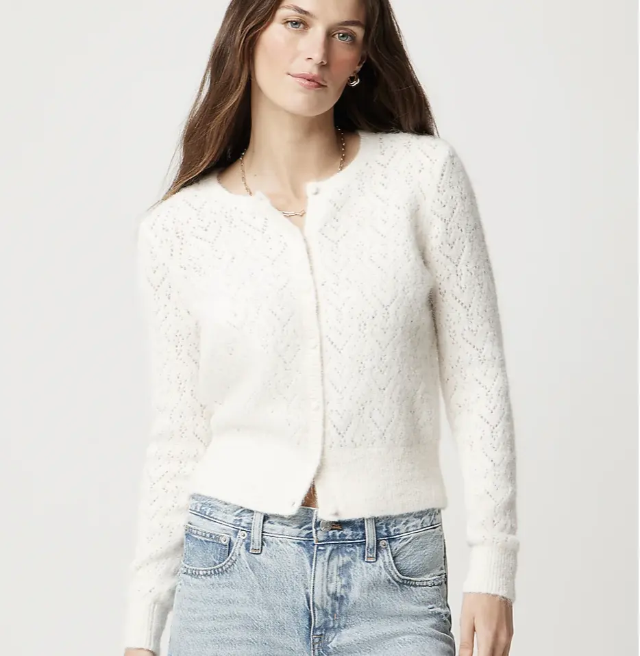 J.CREW Pointelle 针织开衫