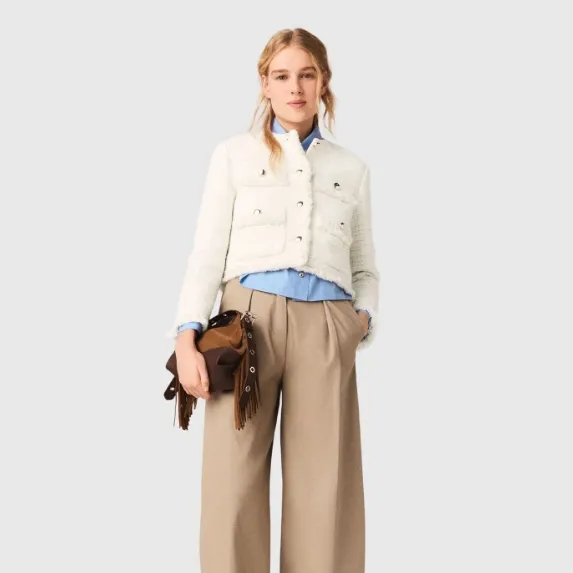 Maje 短款粗花呢夹克