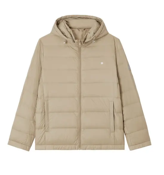 CHOCOOLATE 绗缝设计连帽羽绒外套