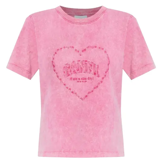 Ganni 棉质爱心T恤