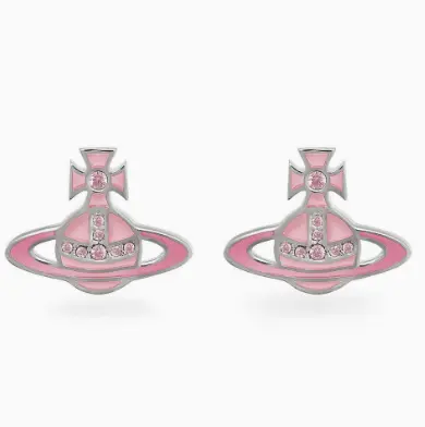 Vivienne Westwood Assita 银色方晶锆石耳钉