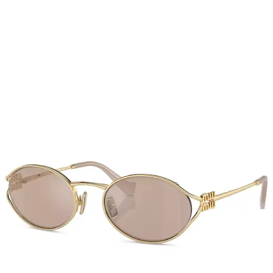 Miu Miu 缪缪金属椭圆形墨镜 54mm