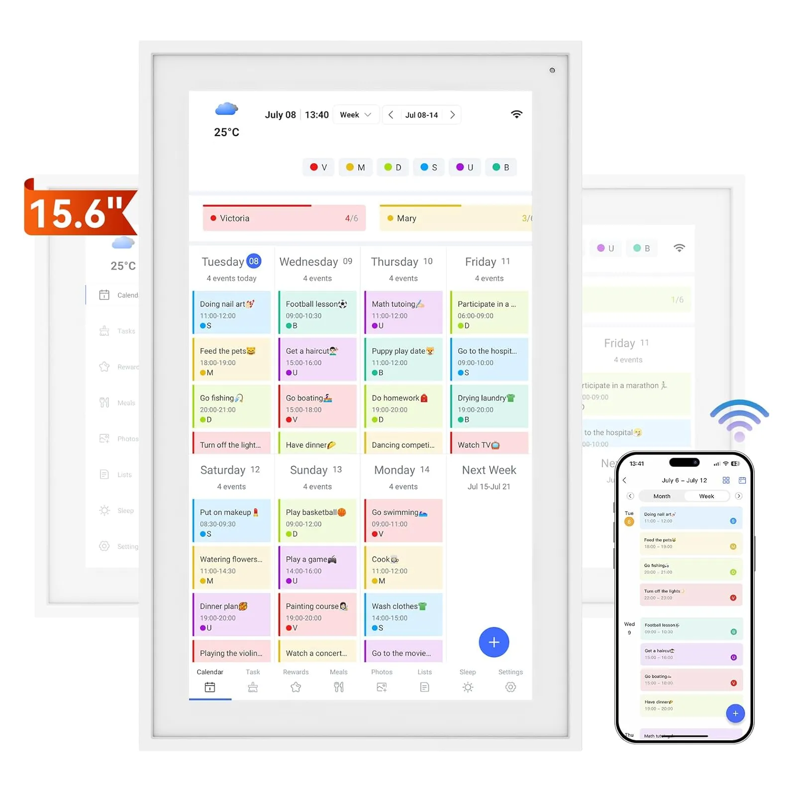 15.6 英寸智能触摸屏数字日历