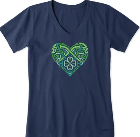 女士短袖V领T恤