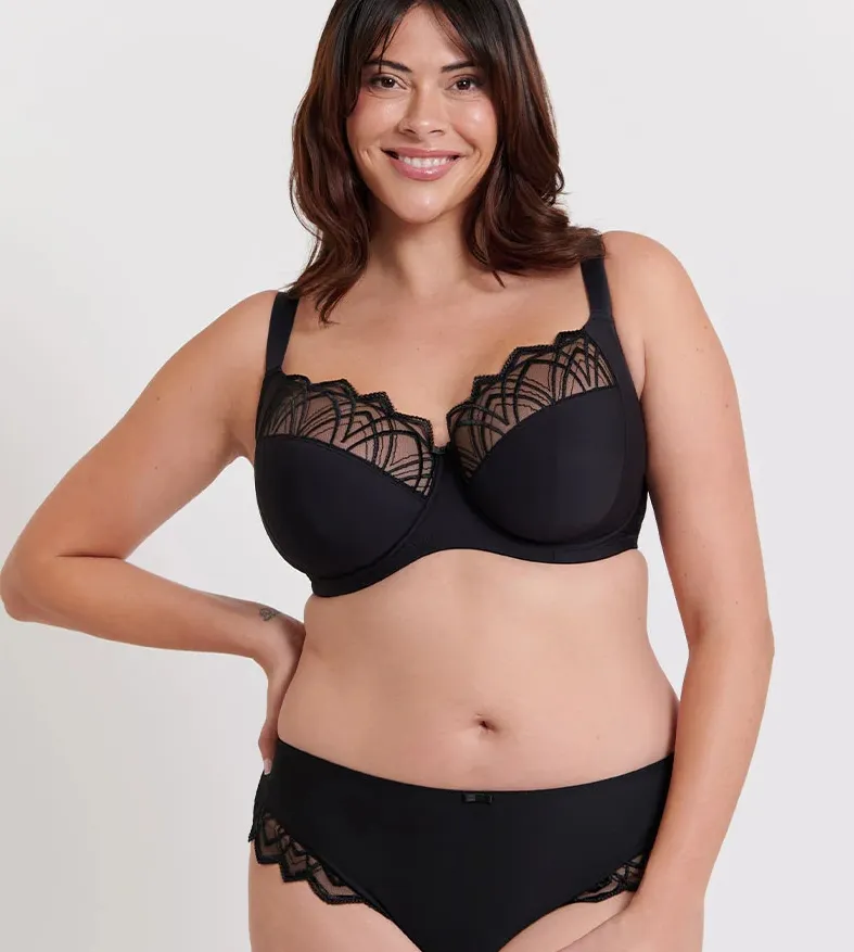 Emilie Deco 全罩杯侧支撑文胸 黑色