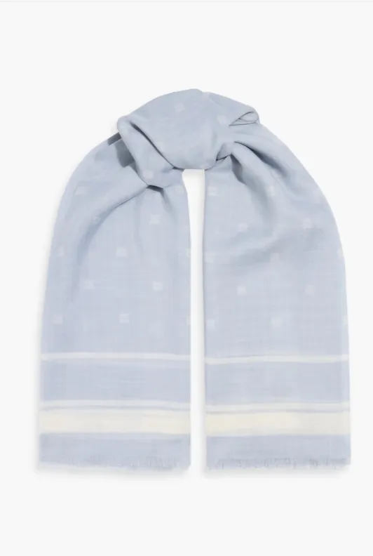 GIVENCHY 印花羊驼毛羊毛真丝混纺围巾