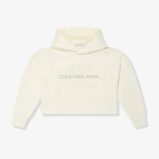 Calvin Klein 大童款徽标连帽卫衣