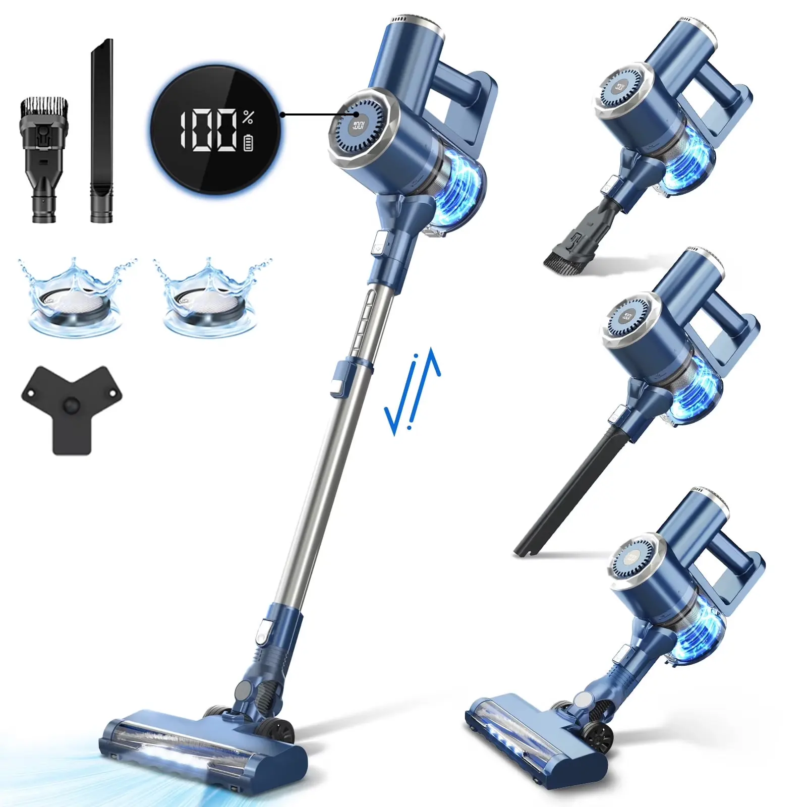 PrettyCare Cordless Stick Vacuum Cleaner