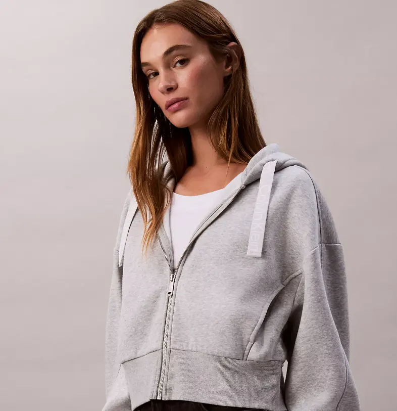 Calvin Klein  高腰连帽拉链外套