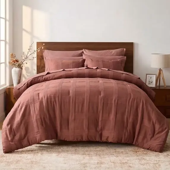 Ultra Soft Striped Woven Comforter Set with Sheet Set