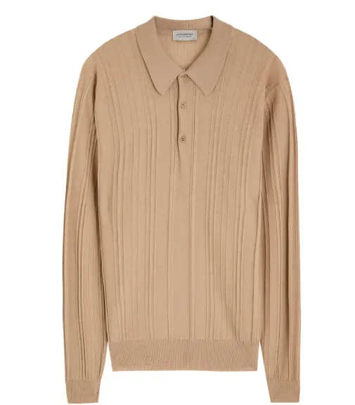John Smedley Flinn 罗纹羊毛 Polo 衫